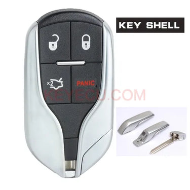 Smart Remote Key Shell Case 4 Button for Maserati Ghibli Quattroporte President Ghibli Levant 2012 2015 - FCC: M3N-7393490